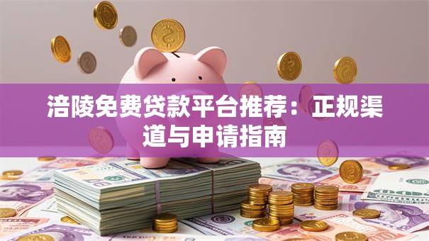 涪陵免费贷款平台推荐：正规渠道与申请指南