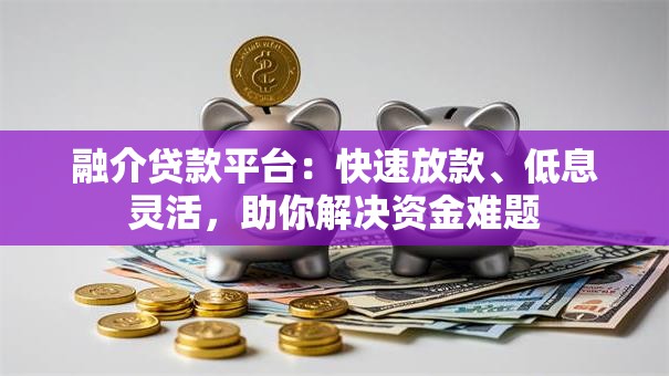 融介贷款平台：快速放款、低息灵活，助你解决资金难题