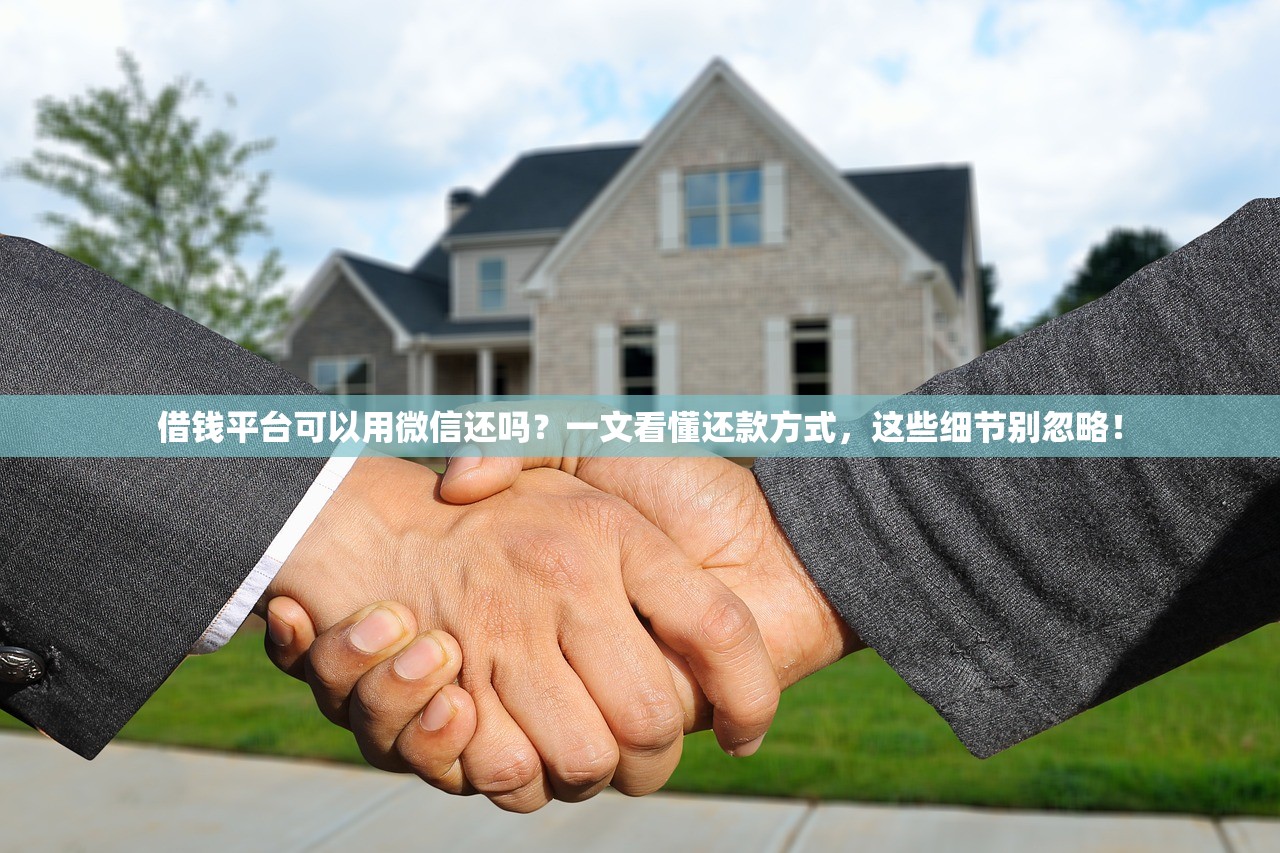 借钱平台可以用微信还吗？一文看懂还款方式，这些细节别忽略！