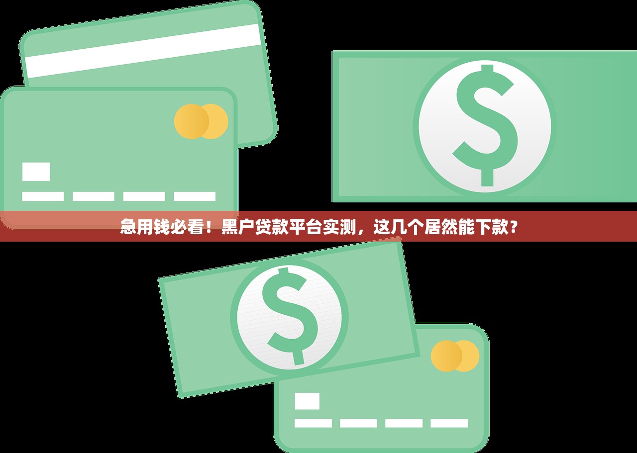 急用钱必看！黑户贷款平台实测，这几个居然能下款？