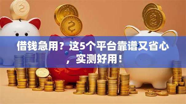 借钱急用？这5个平台靠谱又省心，实测好用！