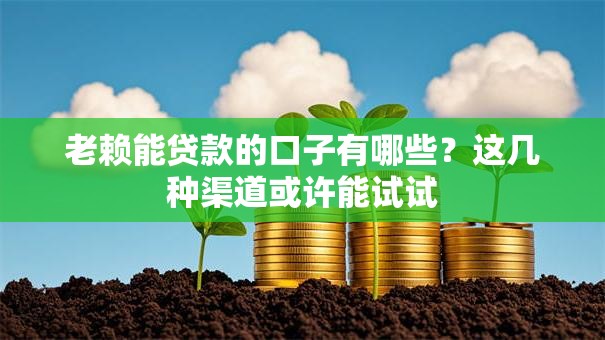 老赖能贷款的口子有哪些？这几种渠道或许能试试