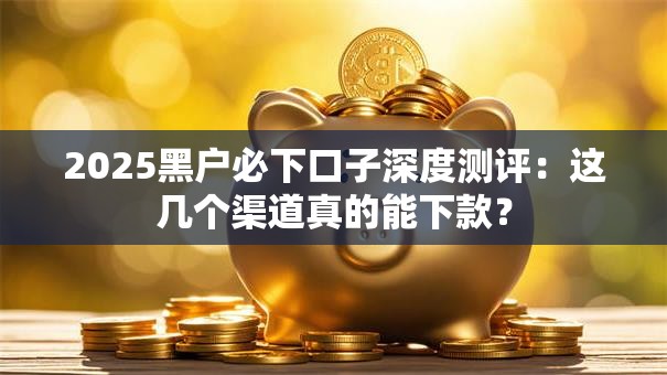 2025黑户必下口子深度测评：这几个渠道真的能下款？