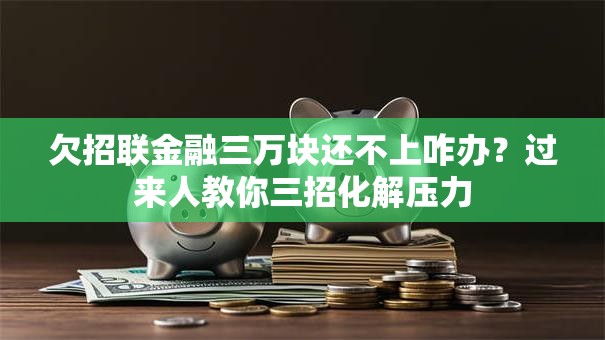 欠招联金融三万块还不上咋办？过来人教你三招化解压力