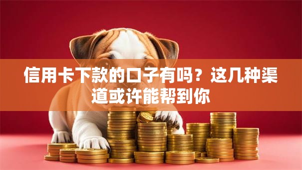 信用卡下款的口子有吗？这几种渠道或许能帮到你
