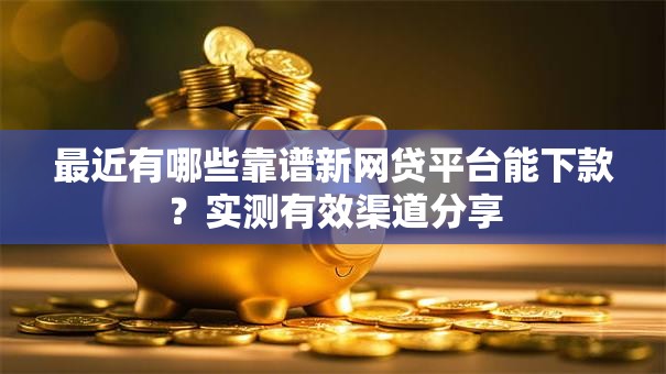 最近有哪些靠谱新网贷平台能下款？实测有效渠道分享