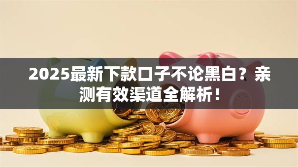 2025最新下款口子不论黑白？亲测有效渠道全解析！