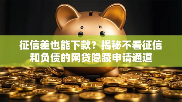 征信差也能下款？揭秘不看征信和负债的网贷隐藏申请通道