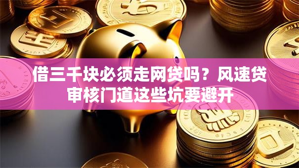 借三千块必须走网贷吗？风速贷审核门道这些坑要避开