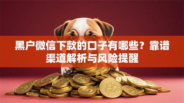黑户微信下款的口子有哪些？靠谱渠道解析与风险提醒