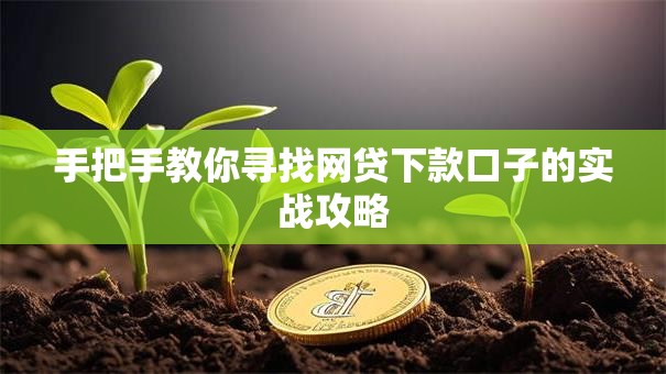 手把手教你寻找网贷下款口子的实战攻略