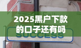 2025黑户下款的口子还有吗？最新实测攻略来了！