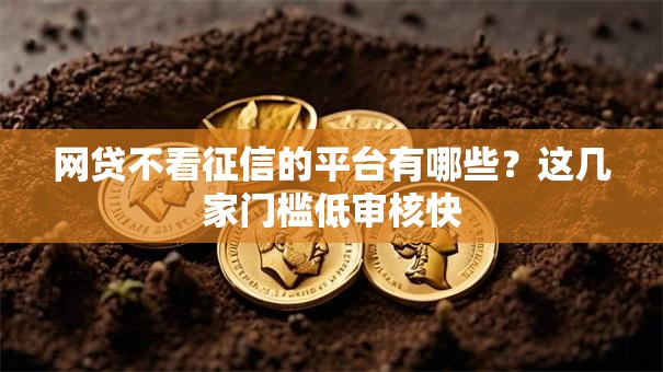网贷不看征信的平台有哪些?这几家门槛低审核快 网贷不看征信的平台有哪些?这几家门槛低审核快