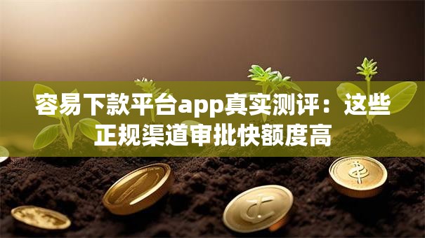 容易下款平台app真实测评：这些正规渠道审批快额度高