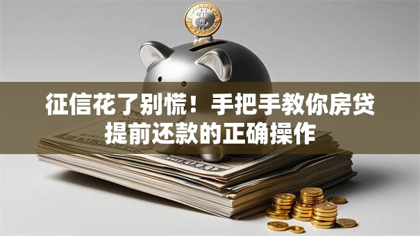 征信花了别慌！手把手教你房贷提前还款的正确操作