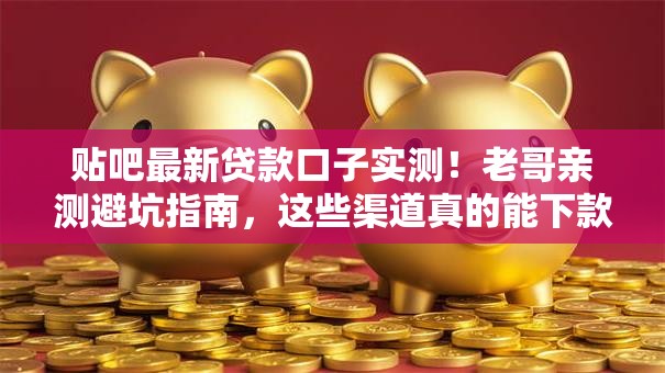 贴吧最新贷款口子实测！老哥亲测避坑指南，这些渠道真的能下款
