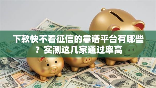 下款快不看征信的靠谱平台有哪些？实测这几家通过率高