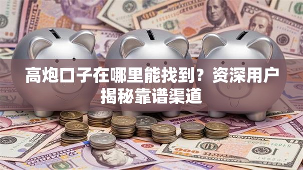 高炮口子在哪里能找到？资深用户揭秘靠谱渠道