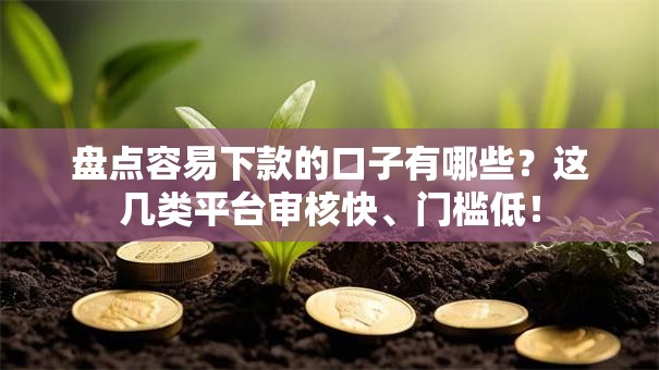 盘点容易下款的口子有哪些？这几类平台审核快、门槛低！