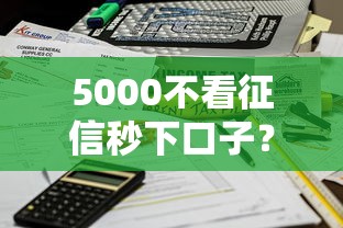 5000不看征信秒下口子？这些方法让你快速到账！