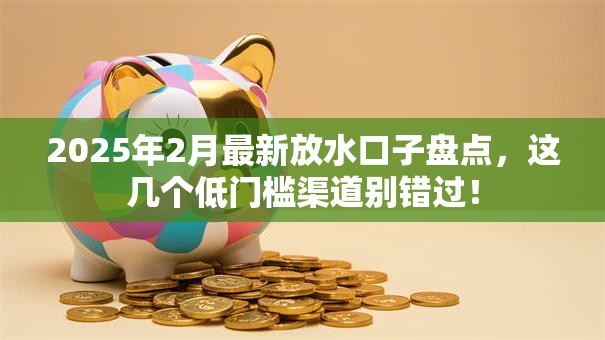 2025年2月最新放水口子盘点，这几个低门槛渠道别错过！