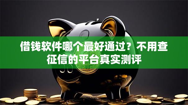 借钱软件哪个最好通过？不用查征信的平台真实测评