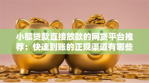 小额贷款直接放款的网贷平台推荐：快速到账的正规渠道有哪些？