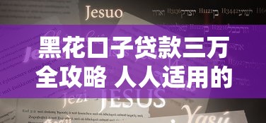 黑花口子贷款三万全攻略 人人适用的低息方案解析