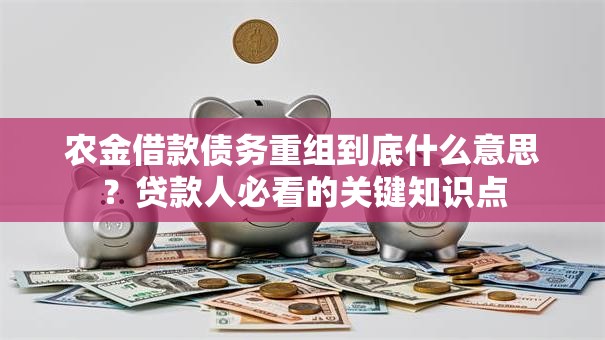 农金借款债务重组到底什么意思？贷款人必看的关键知识点