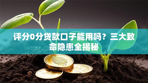 评分0分贷款口子能用吗？三大致命隐患全揭秘