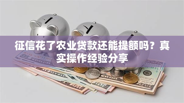 征信花了农业贷款还能提额吗？真实操作经验分享