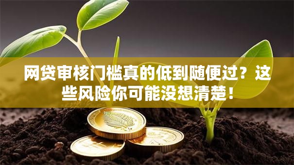 网贷审核门槛真的低到随便过？这些风险你可能没想清楚！