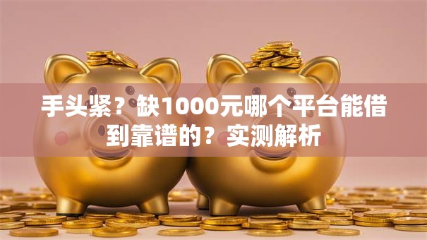 手头紧？缺1000元哪个平台能借到靠谱的？实测解析