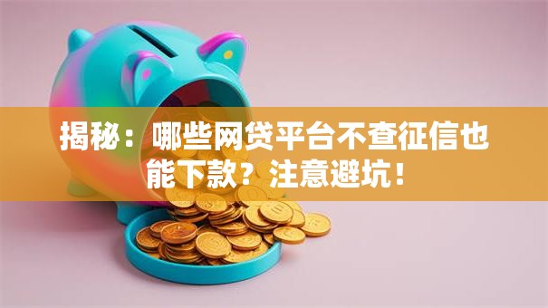 揭秘：哪些网贷平台不查征信也能下款？注意避坑！