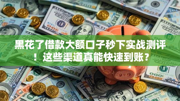 黑花了借款大额口子秒下实战测评！这些渠道真能快速到账？