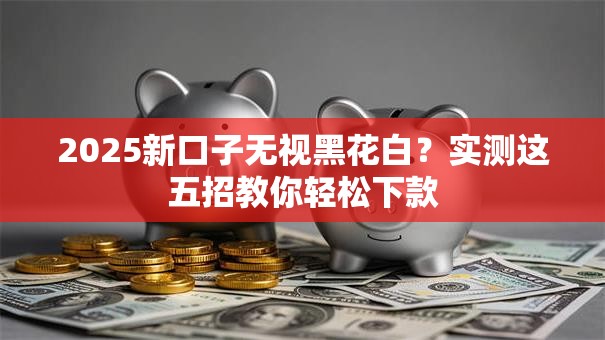 2025新口子无视黑花白？实测这五招教你轻松下款