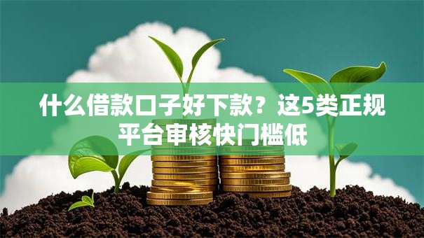 什么借款口子好下款？这5类正规平台审核快门槛低