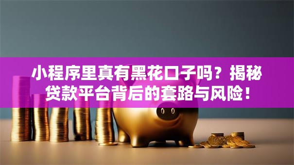 小程序里真有黑花口子吗？揭秘贷款平台背后的套路与风险！