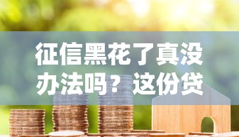 征信黑花了真没办法吗？这份贷款攻略帮你重获资金希望