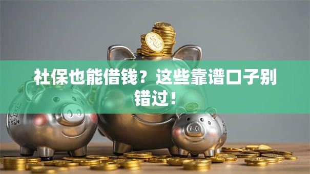 社保也能借钱？这些靠谱口子别错过！
