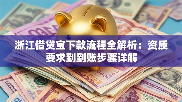 浙江借贷宝下款流程全解析：资质要求到到账步骤详解
