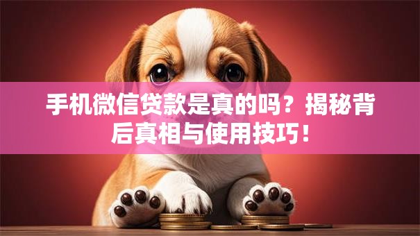 手机微信贷款是真的吗？揭秘背后真相与使用技巧！