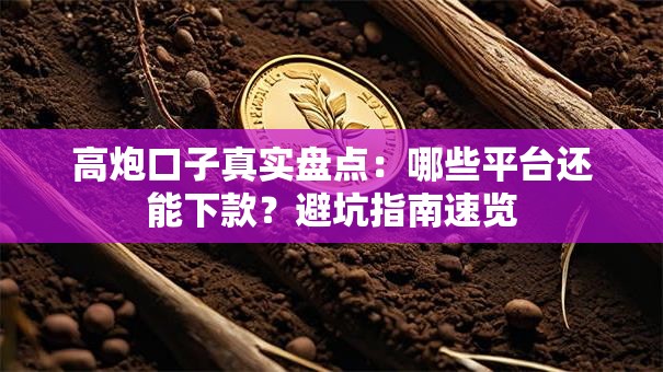 高炮口子真实盘点：哪些平台还能下款？避坑指南速览