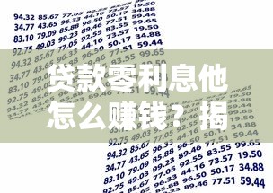 贷款零利息他怎么赚钱？揭秘金融机构的隐藏套路
