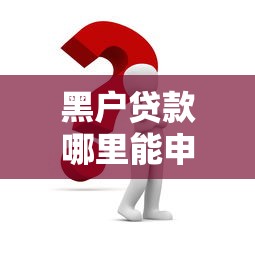 黑户贷款哪里能申请？这5个口子或许能解决难题！