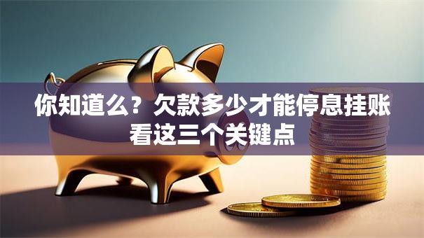 你知道么？欠款多少才能停息挂账看这三个关键点