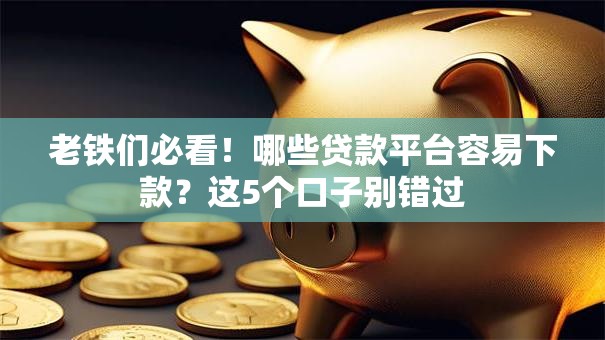 老铁们必看！哪些贷款平台容易下款？这5个口子别错过