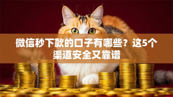 微信秒下款的口子有哪些？这5个渠道安全又靠谱