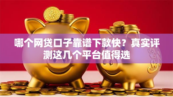 哪个网贷口子靠谱下款快？真实评测这几个平台值得选