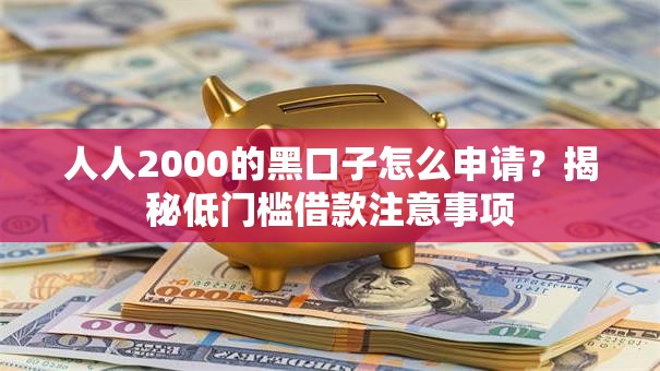 人人2000的黑口子怎么申请？揭秘低门槛借款注意事项